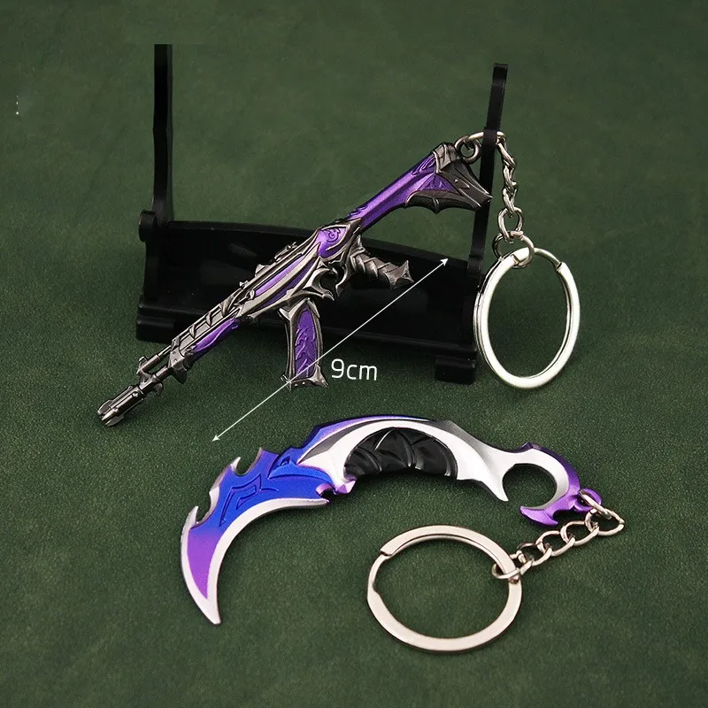 Valorant Weapon Melee Reaver 2.0 Karambit Knife Reaver Vandal Game Peripheral Sword Alloy Model Keychain Pendant Toy for Gift