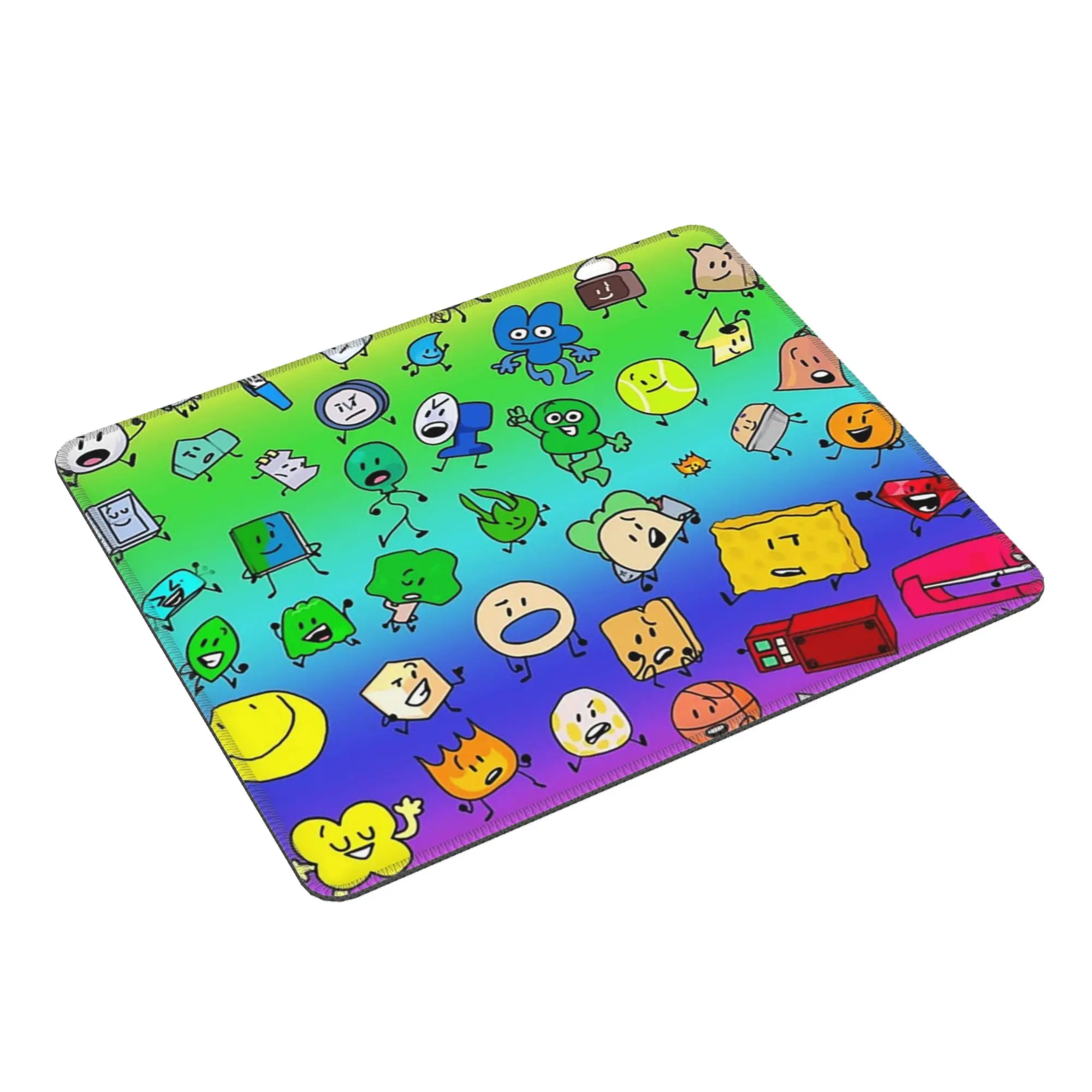 

BFDI All Characters (Rainbow) Mouse Pad Computer Keyboard Mouse Mat Gamer PC Laptop Desk Mat Office Table Mats