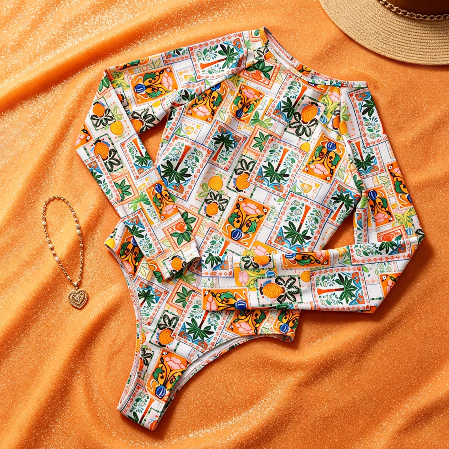 

Сексуальный комплект из 2 предметов: женский купальник с принтом, бикини пуш-ап, монокини с длинным рукавом, купальный костюм для серфинга, пляжная одежда