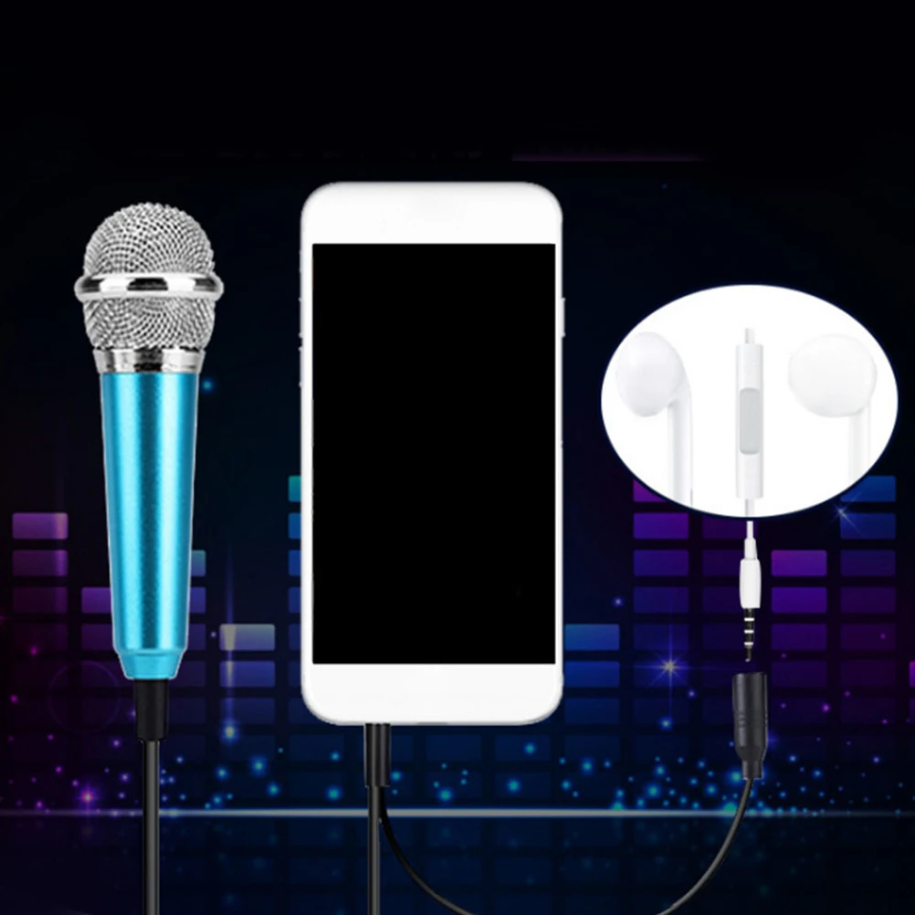 

4 Pcs Phone Microphone K Song Mini Small Musical Instrument Cell Singing Bar Recording