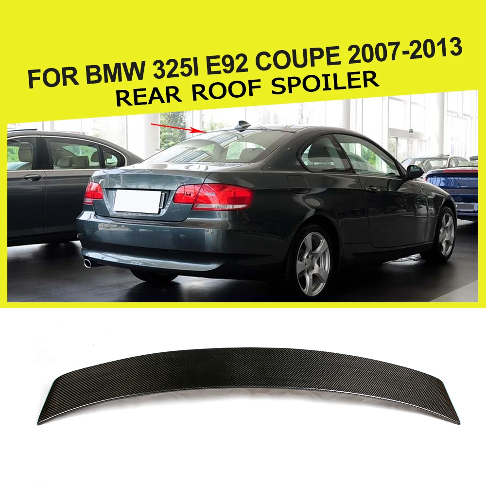 Car-styling Carbon Fiber Roof Window Spoiler Auto Wing Lip for BMW 325i E92 Coupe 2007 - 2013