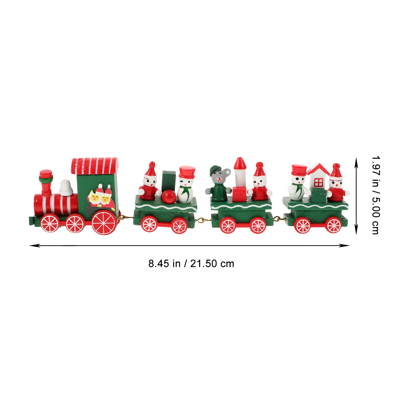 Wooden Train Christmas Party Decoration Miniature Ornament Decorations Table Xmas Gift Toy Ornaments Supplies Sticker