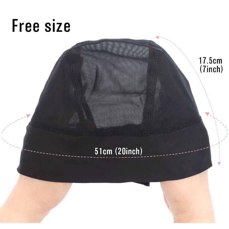 Mesh Wig Cap With Adjustable Velcro Strap 1Pc Soft Wide Headband Wig Cap Wig Grip Cap For Making Wigs view 2