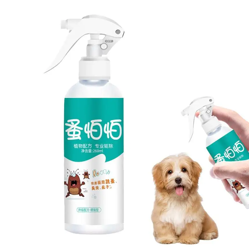 Pet Fur Spray 260ml Home Expel Fleas Lice Treatments Spray Dogs & Cats Tick Removal Spray Quick and Handy Fleas Ticks Expellent