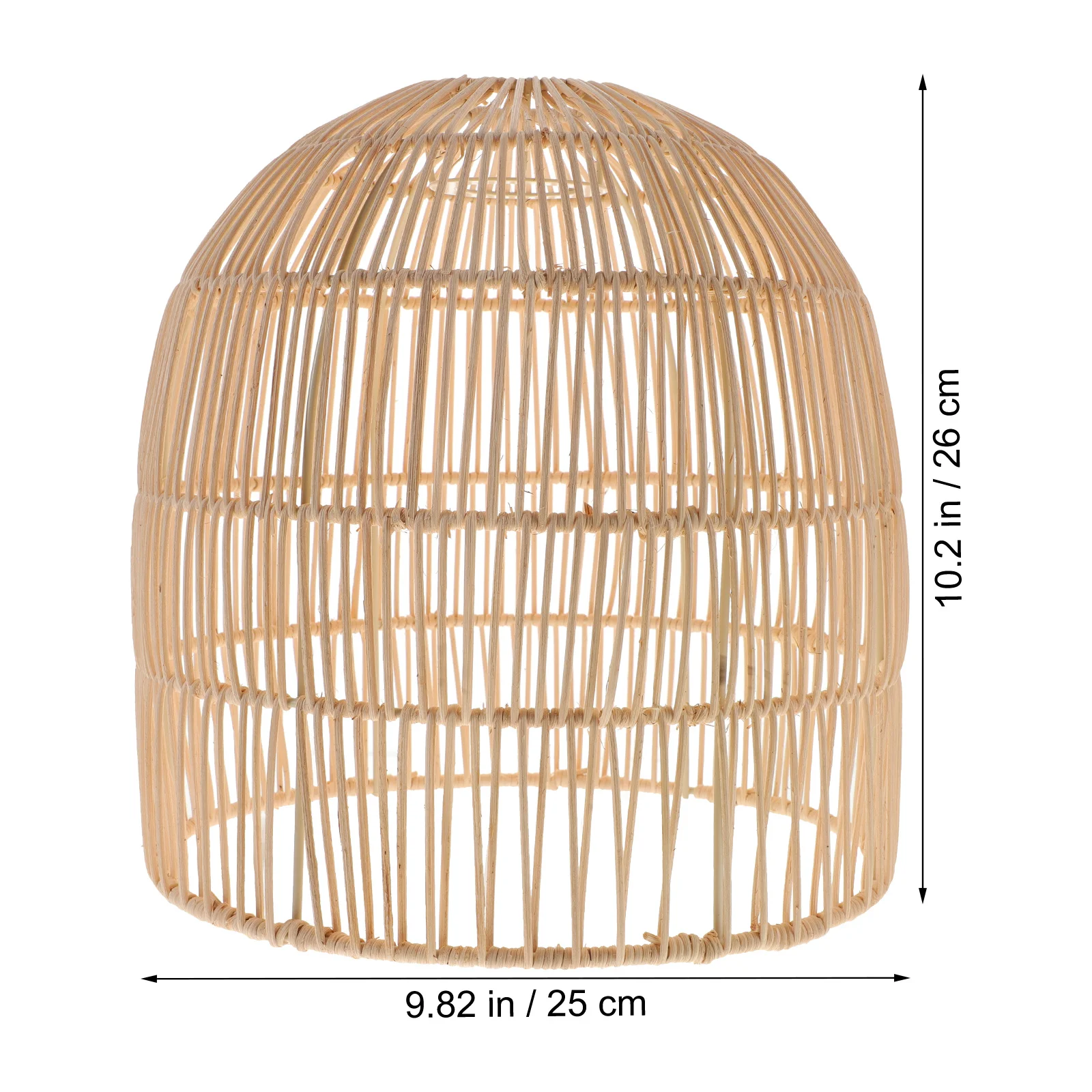 الطبيعية الروطان المنسوجة غطاء مصباح للسقف قلادة ضوء غرفة نوم غرفة المعيشة استبدال الإضاءة ملحق ديكور #3