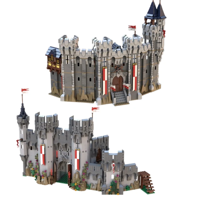 Spot Small Particle Assembled Building Blocks MOC-138840 132314 Medieval Castle Architecture Model Puzzle Assembly Toy Ornament