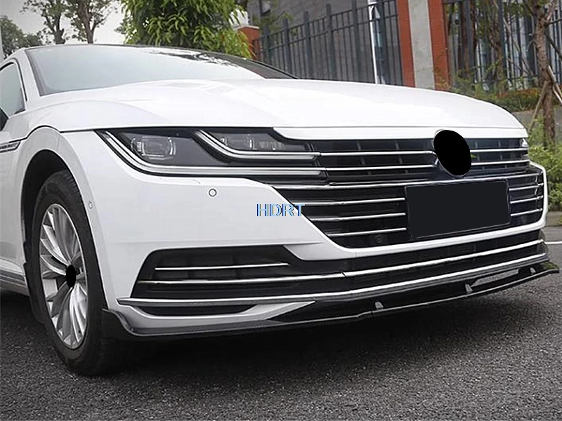 Car Styling Front Middle Mesh Strip Grille Cover Molding Accessories Exterior Sticker For Volkswagen VW Passat CC Arteon 2018 +