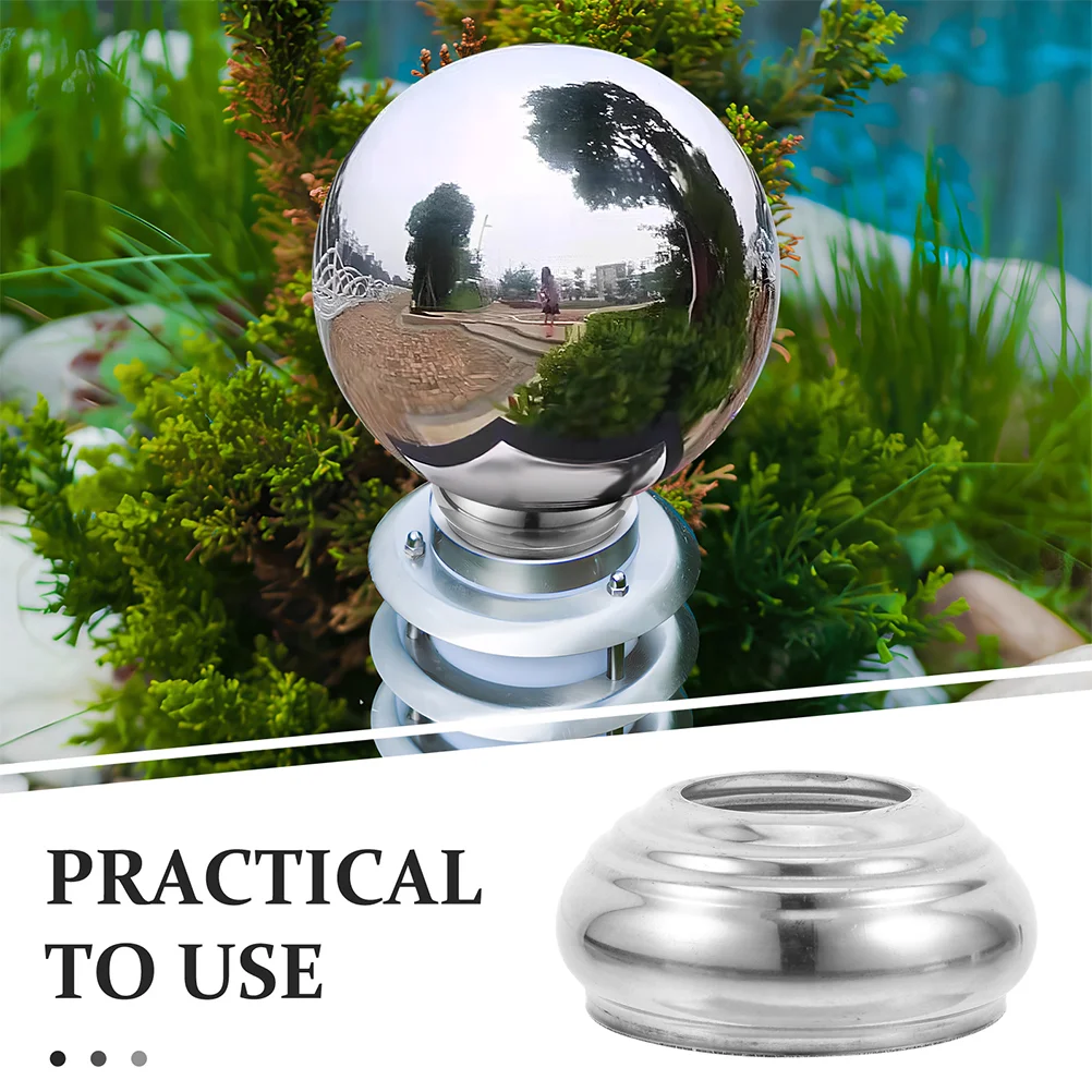 2 Pcs Tball Balls Garden Stand Displaying Holder for Gazing Globe Metal Stainless Steel Outdoor Base Silver