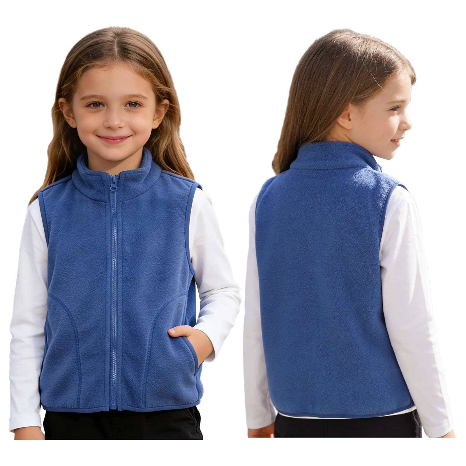 Children's Sports Vest Girls Boys Holiday Biking Outdoor Activities Clothes Kids Warm Fleece Vest