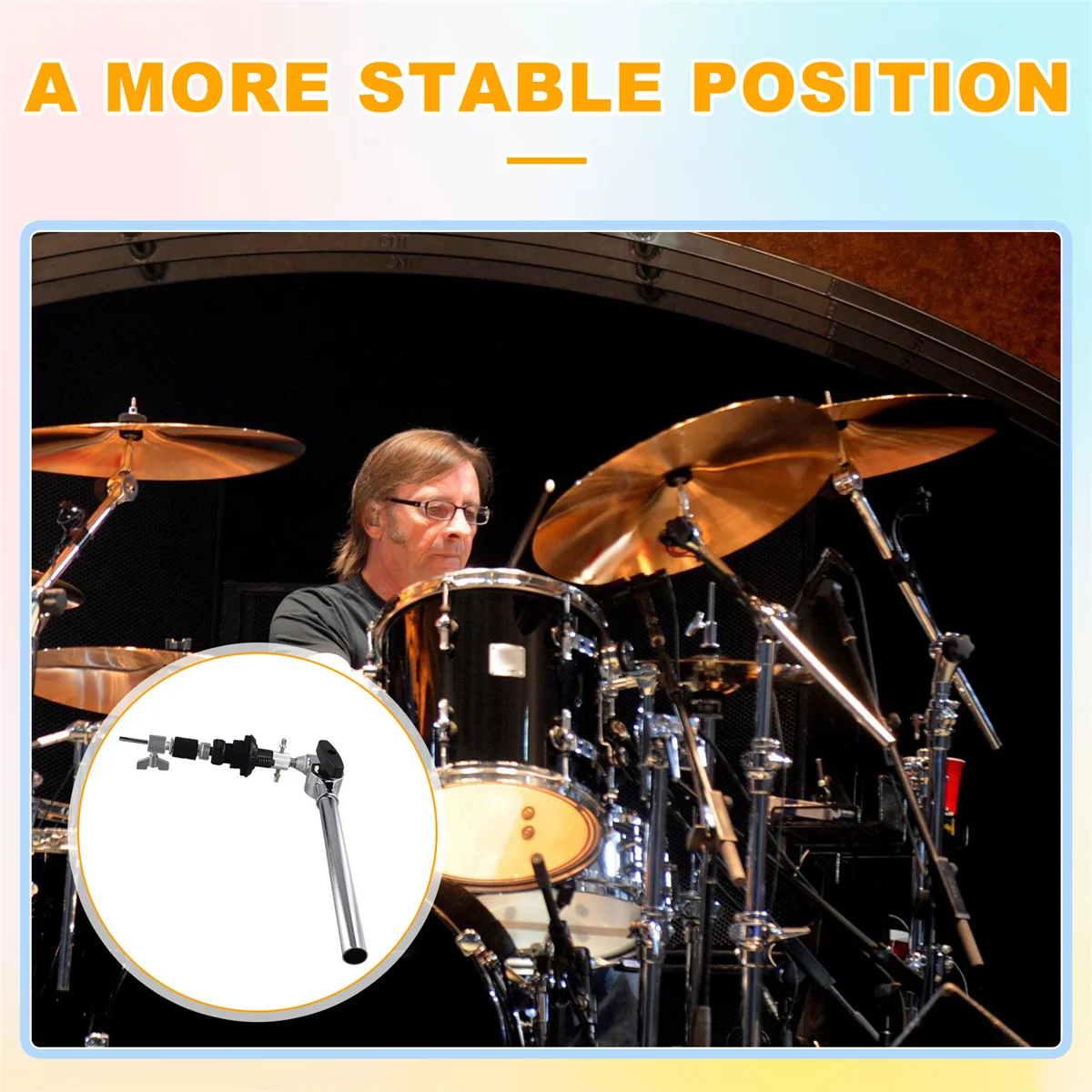 

Highly Recommended.Cymbal Holder Foldable Stretchable Leg Jazz Drum Supplies