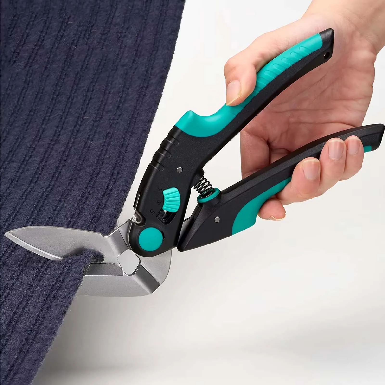 

45° Stainless Steel Non-Slip Carpet Scissors,~Multipurpose Copper Sheet Iron, Cardboard, Cartons Cutting Shears