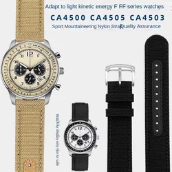 For Citizen eco drive FF series CA4500/4503/4505 Nylon canvas watchband sport black khaki green blue grey watch strap 22mm