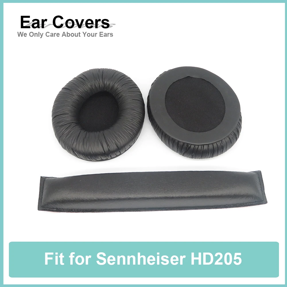Earpads For Sennheiser HD205 Headphone headpad Earcushions Wrinkled Pads Foam Ear Pads Black Comfortable