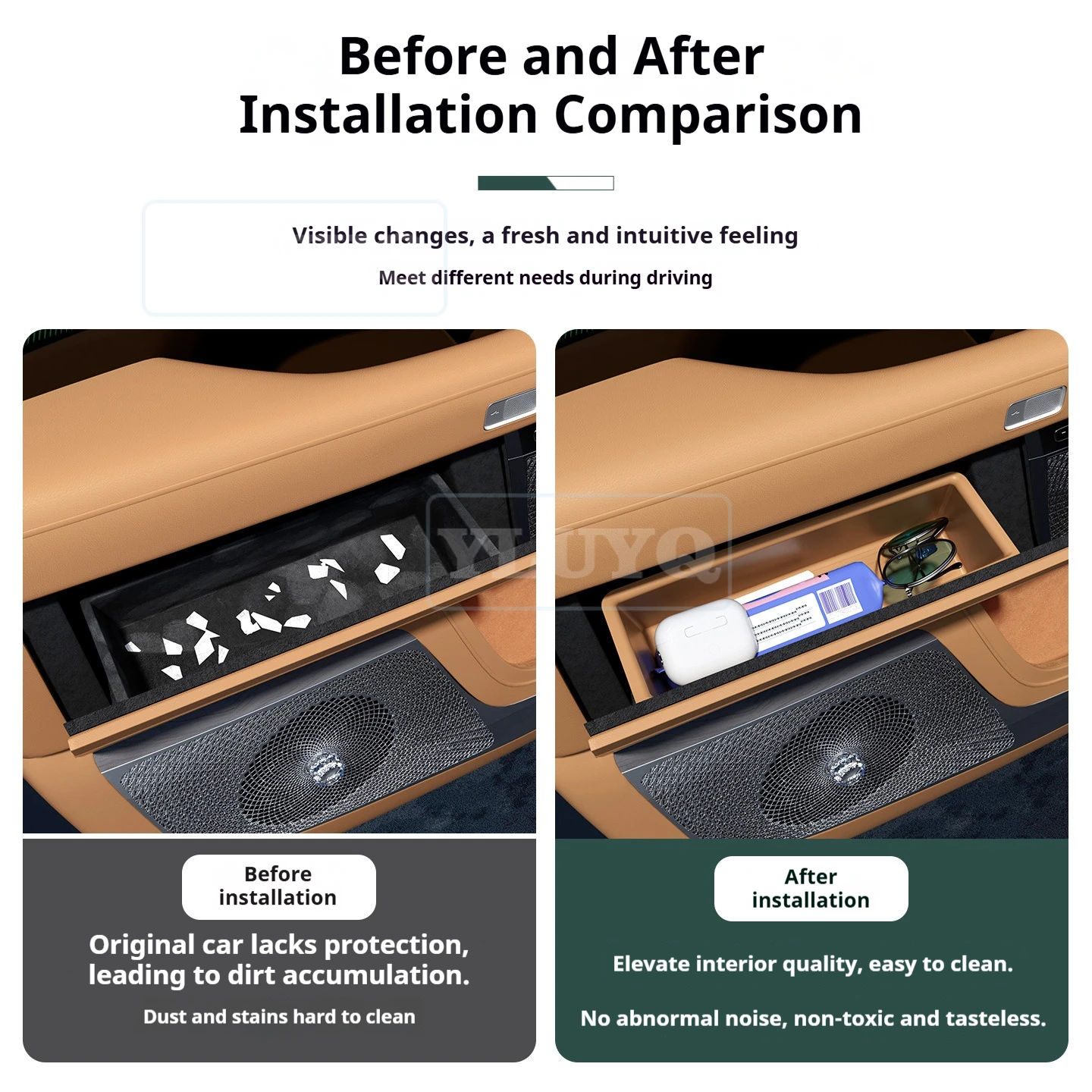 2026 ZEEKR 9X Car Door Hidden Storage Box Handle Silicone Organizer Interior Modification Accessories Car Parts