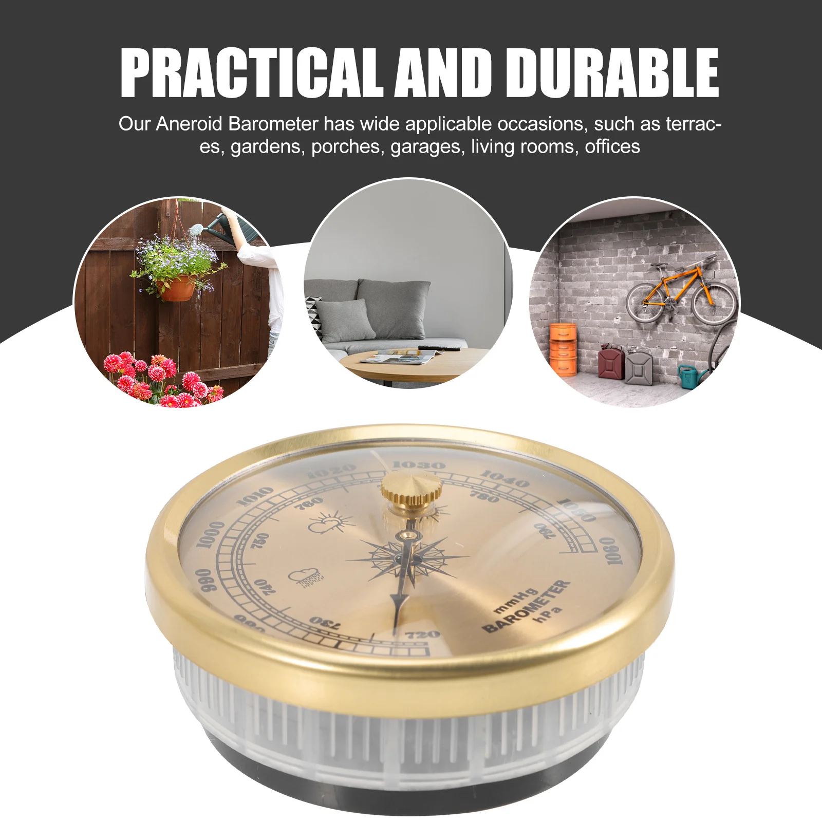 

Multifunctional Aneroid Barometer for Home High Precision Adjustable Dial Type Wall Hanging Barometer Thermometer Hygrometer