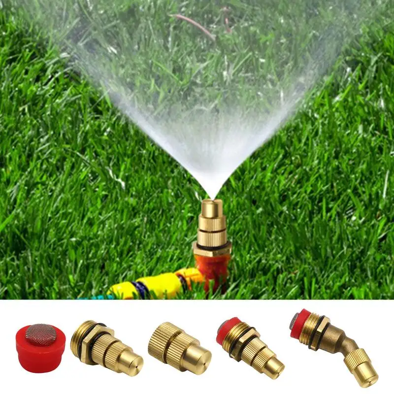 

Misting Spray Nozzle 1/4 Atomizing Sprinkler Nozzle with Filter Durable Spray Nozzles Copper Mister Heads for Garden Greenhouse