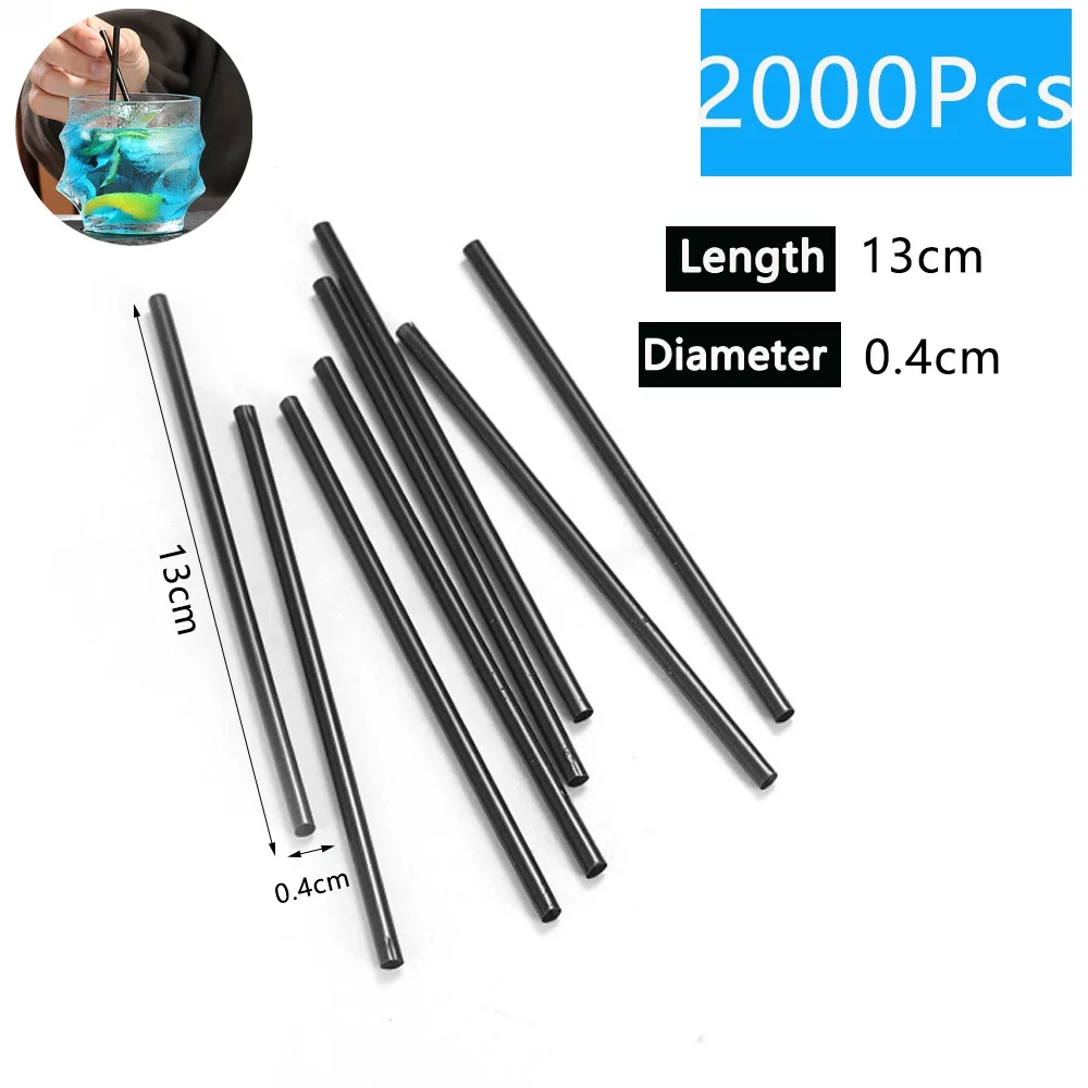 ZOMASOU 100-6000PCS Schwarz Strohhalme Kaffee Trinkhalme Saft Trinkrohr Stroh Tee Cocktail Strohhalme Hochzeit Bar Party Großhandel 7