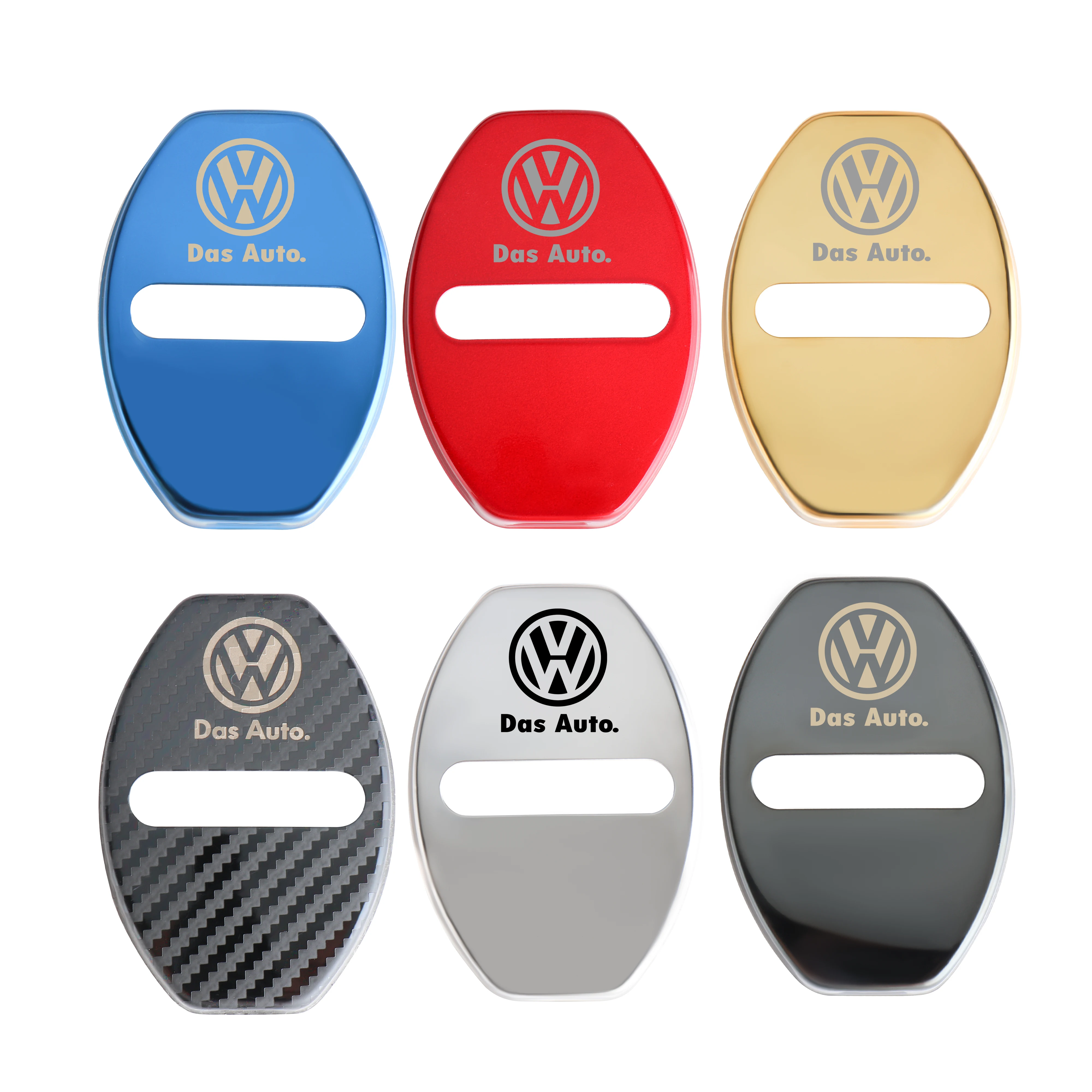 For Volkswagen VW Golf 5 4 Polo Passat Jetta Touran CADDY Rline Car Styling 3D Car Door Lock Cover Protective Decoration Sticker