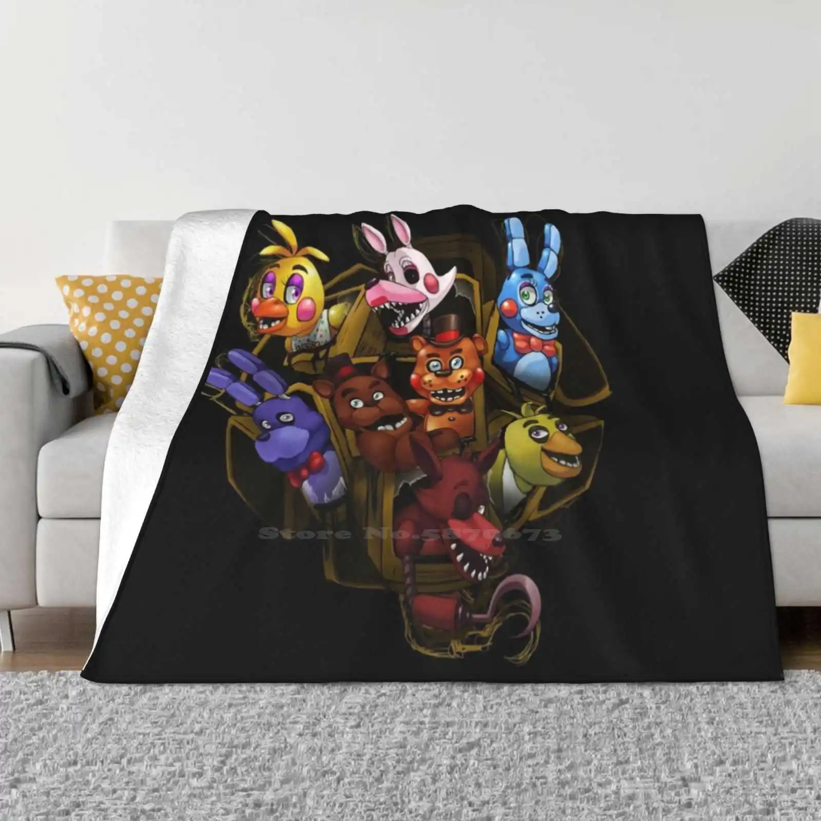 Five Nights At 2 Soft Warm Throw Blanket Five Nights At Fnaf2