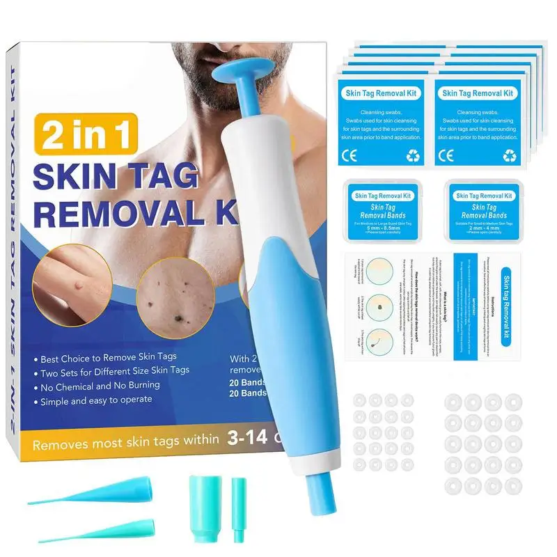 Upgraded Skin Tag Remover Pen Skin Tags & Moles Removal Kit Painless & Safe Remove Small To Large Sized 2mm To 8mm Skin Tag