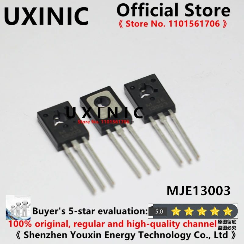 UXINIC  100% New Imported Original MJE13003 E13003 13003 TO-126 Power Switch Triode 700V/1.18A