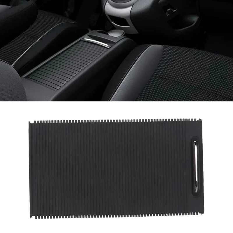 Center Armrest Box Cover Plate Cup Holder Pull Curtain Cup Holder Pull for Citroen Berlingo Peugeot Partner 2008-2018