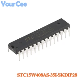 5pcs/1pc STC15W408AS-35I SKDIP28 Enhanced 1T 8051 Single-Chip Microcomputer Microcontroller MCU 15W408AS 35I SKDIP28