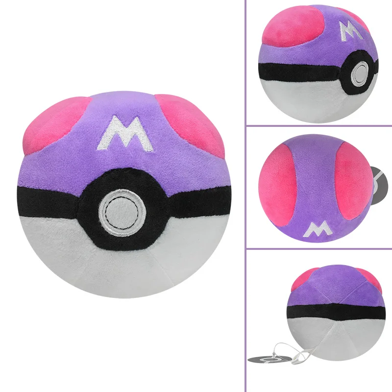 Anime Cute Master Ball Plush Toys Ultra Great Premier Ball Beast Ball Soft Stuffed Plushies Doll Collectible Gift for Fans