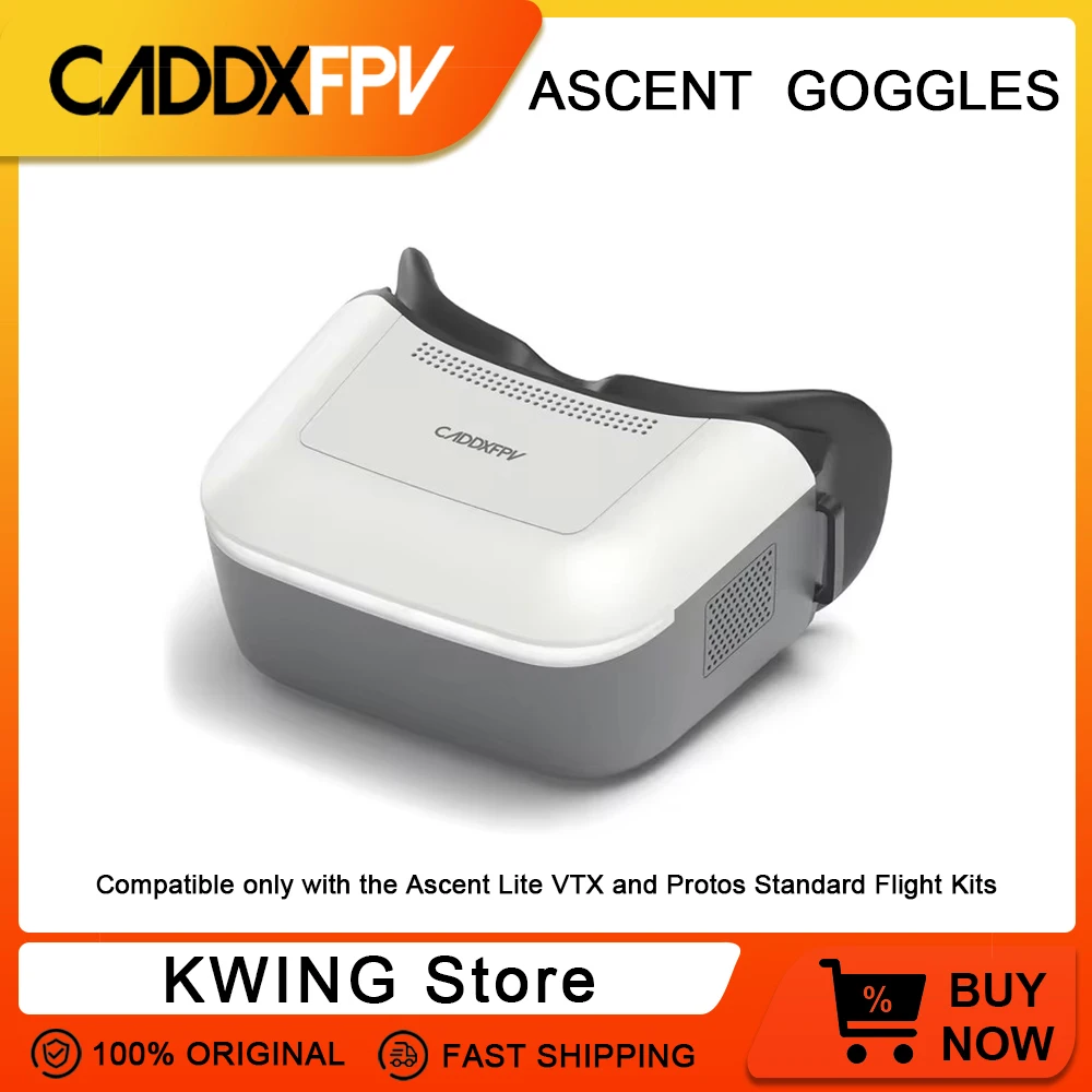 

CADDXFPV WALKSNAIL Ascent Goggles FPV Goggles 5.8G 1920*1080 / 60Hz Screen Resolution For Ascent Lite VTX Kit