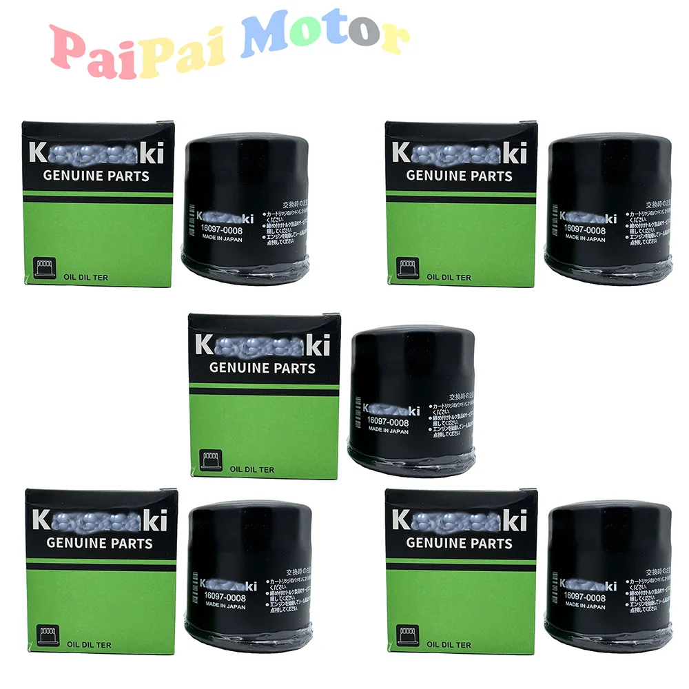 

5 pcs Oil Filter For Kawasaki KVF300 KVF400 KLF400 ZX400 ZX600 Z1000 VN1700 EN500 16097- 0004 16097- 0008