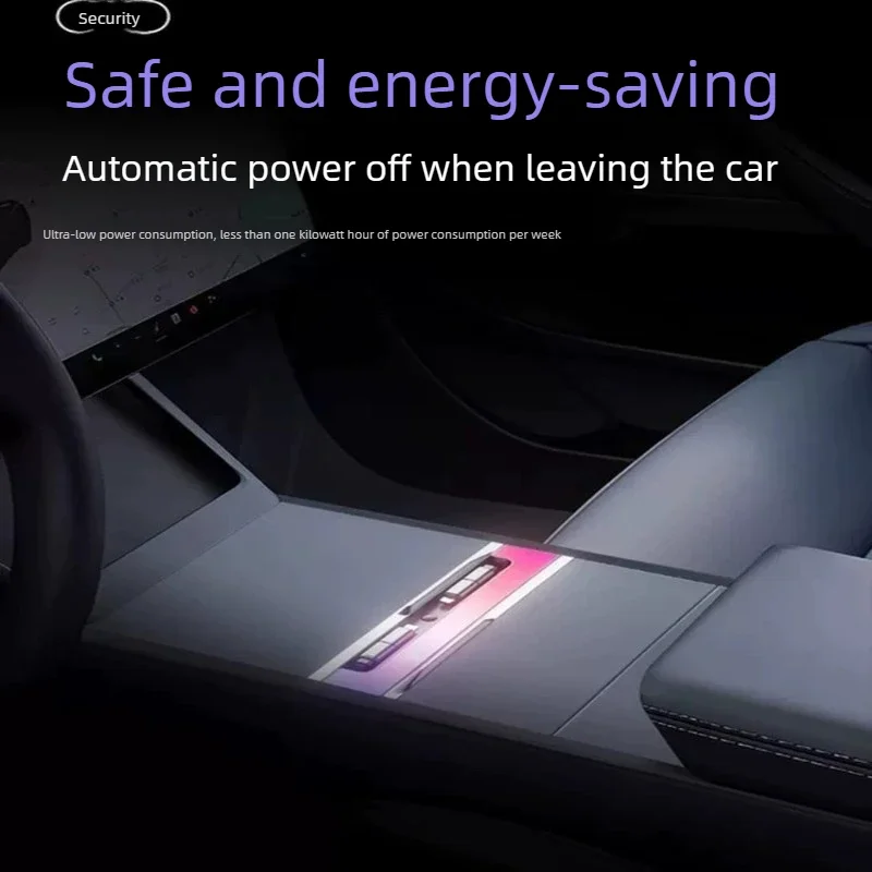 For Refreshed Tesla Model 3/Y/L Center Console Expansion Dock, Ambient Light & Charging Hub Accessories