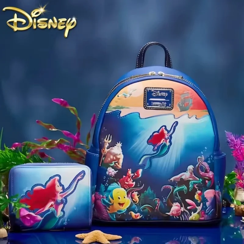 New Loungefly Disney Pixar Up Working Buddies Womens Double Strap Shoulder Bag Purse School Backpack Cute Cartoon Backpack Bag﻿