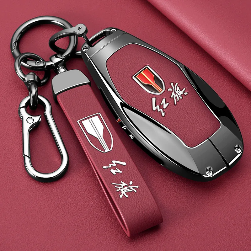 

Premium Zinc Alloy Key Cover Case for Hongqi H9 Qi Enjoy/Qi Pro 2.0T/3.0T (2024) - Protective Key Fob Shell Keychain