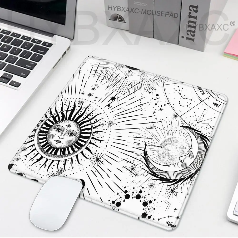 Mystic Astrology Design Mouse Pad Vintage Celestial Desk Mat Small Computer Keyboard Wireless Mouse Boy Girl Gift for Play games