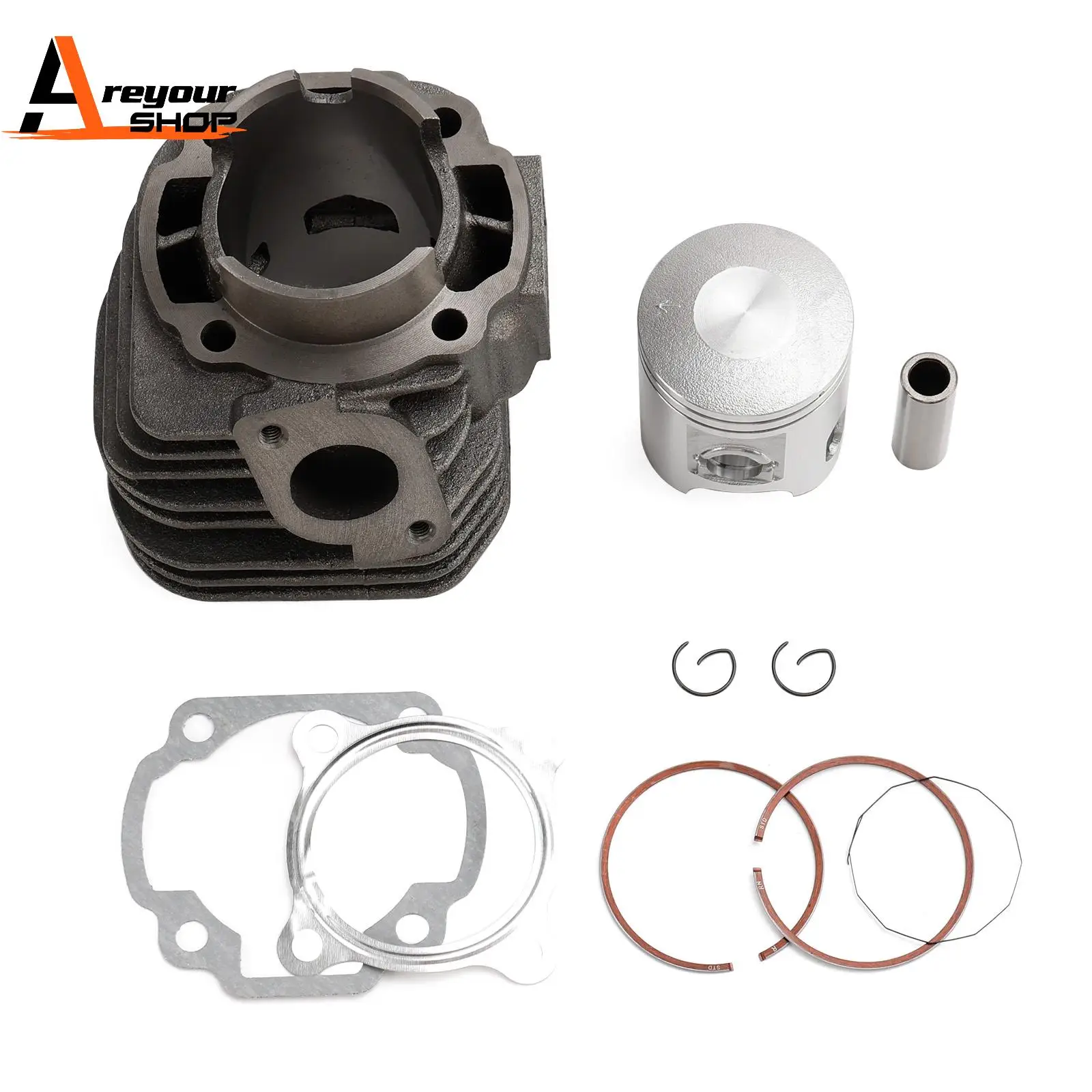 

CYLINDER PISTON KIT Fits for BENELLI K2 NAKED PEPE LX 100 APRILIA SCARABEO 100CC