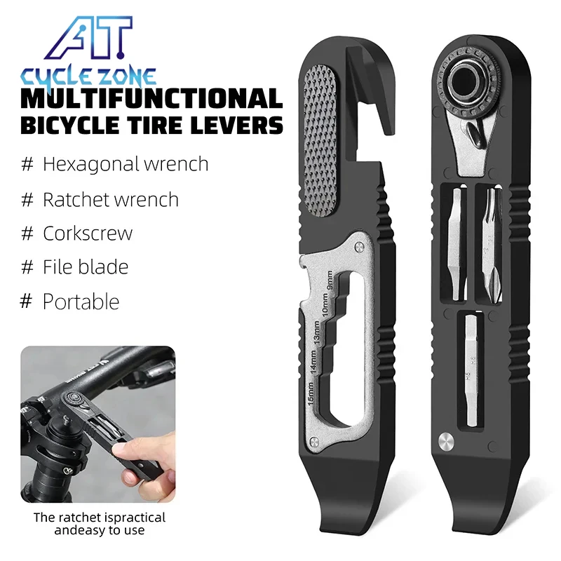 

Portable Magnetic Bicycle Tire Lever Multifunctional MTB Road Bike Repair Tool High Strength MTB Wrench Bike Repair Tools