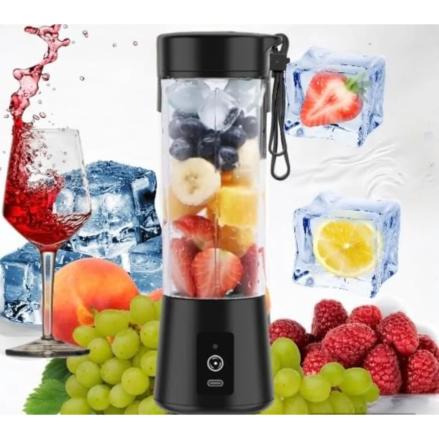 Portable Blender, Mini Personal Blender for smoothies USB Rechargeable On The Go Mixer  Blender Personal Size Rechargeable USB, 