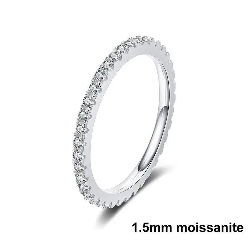 NASIA D Color 2mm Moissanite Diamond Ring for Women Sterling Silver 925 with Gold Plated Wedding Bridal Band Rings Jewelry 2026
