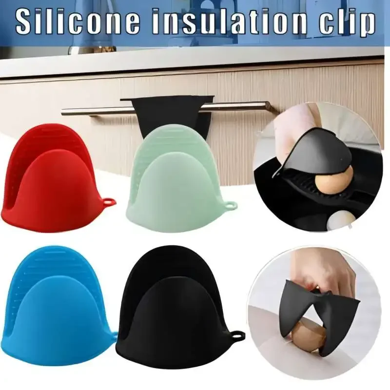 2 Peças Luvas de Silicone Antiaderentes e Resistentes ao Calor para Forno e Cozinha, Pegadores de Panela e Pinças Antiderrapantes para Cozinhar e Evitar Queimaduras