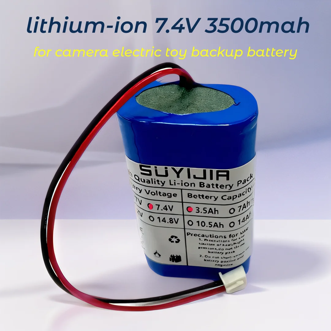 

Original rechargeable lithium-ion battery pack 7.4V 3500mah 18650 2S1P built-in BMS for camera electric toy backup battery