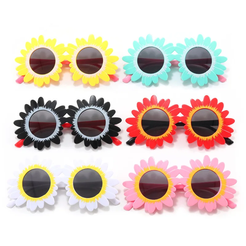 2025, Sonnenblumenbrille, trendige Kinder-Sonnenbrille für Mädchen, Herren und Damen, übertrieben und lustig, Spielzeug für Babys