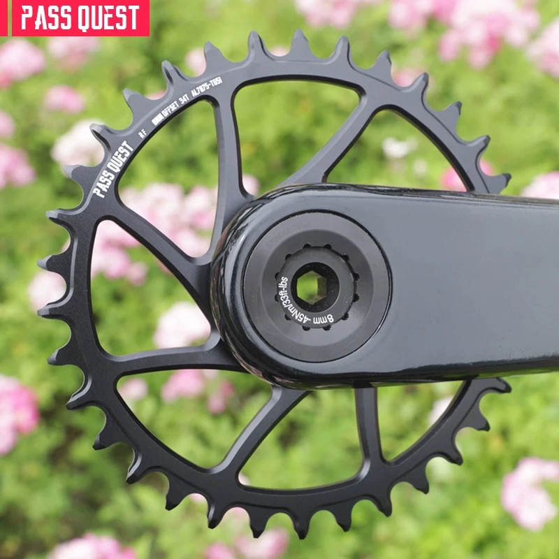 

PASS QUEST 3mm Offset Silver and black Narrow Wide Chainrings For RACE FACE next sl Sixc Atlas series direct mount crank 28-38T