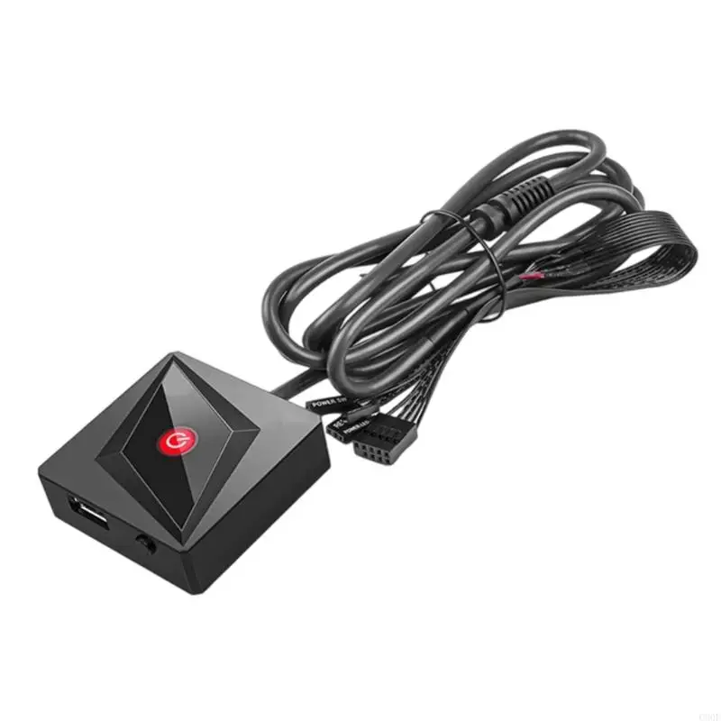 

C90F Gaming Desktop Power Switcheres Кнопка переключателей с USB 2.0 Port Easy Connection