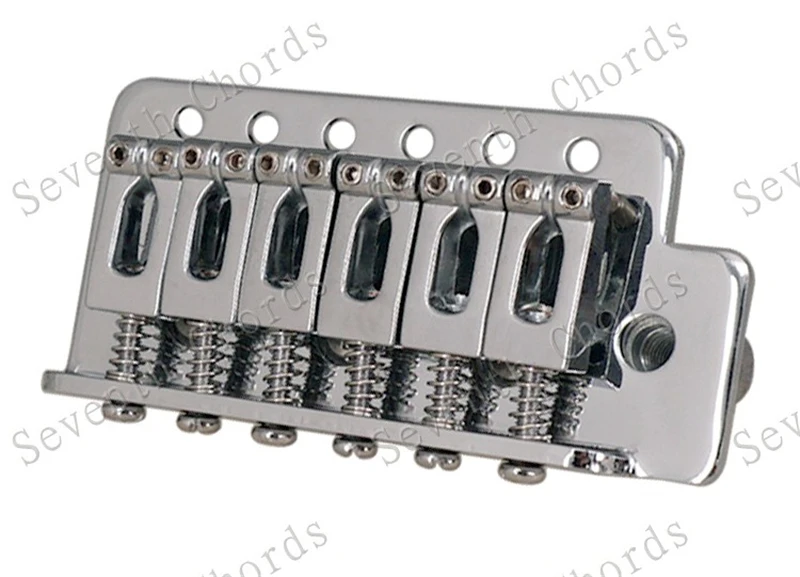 Ein Satz 6-saitiger konkaver Sattel-Tremolo-Brückensystem für E-Gitarren-Zubehörteile, Chrom, Schwarz, Kupfer, Rot zur Auswahl – Detail 4