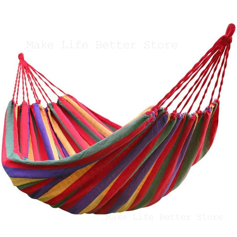 

Canvas Hammock Single Person Portable Outdoor Camping Bed High Bearing Capacity Parachute Fabric Hanging Swing