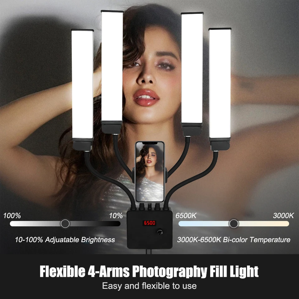 Lámpara de Pie LED para Belleza, Luz de Anillo con Soporte para Teléfono, Lámpara de Maquillaje Lámpara de Pie LED para Belleza, Luz de Anillo con Soporte para Teléfono, Lámpara de Maquillaje