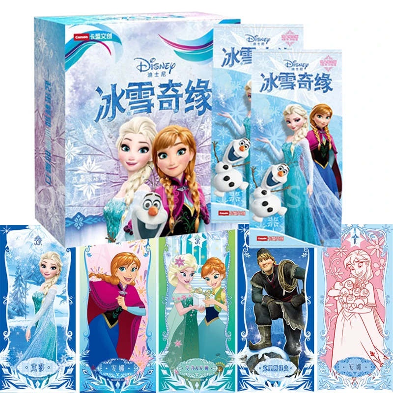 

Newest Frozen Collection Cards Disney Princess Elsa Anna Series Peripheral Rare Limited Gold SSR GR SR Cards Playing Game Toys