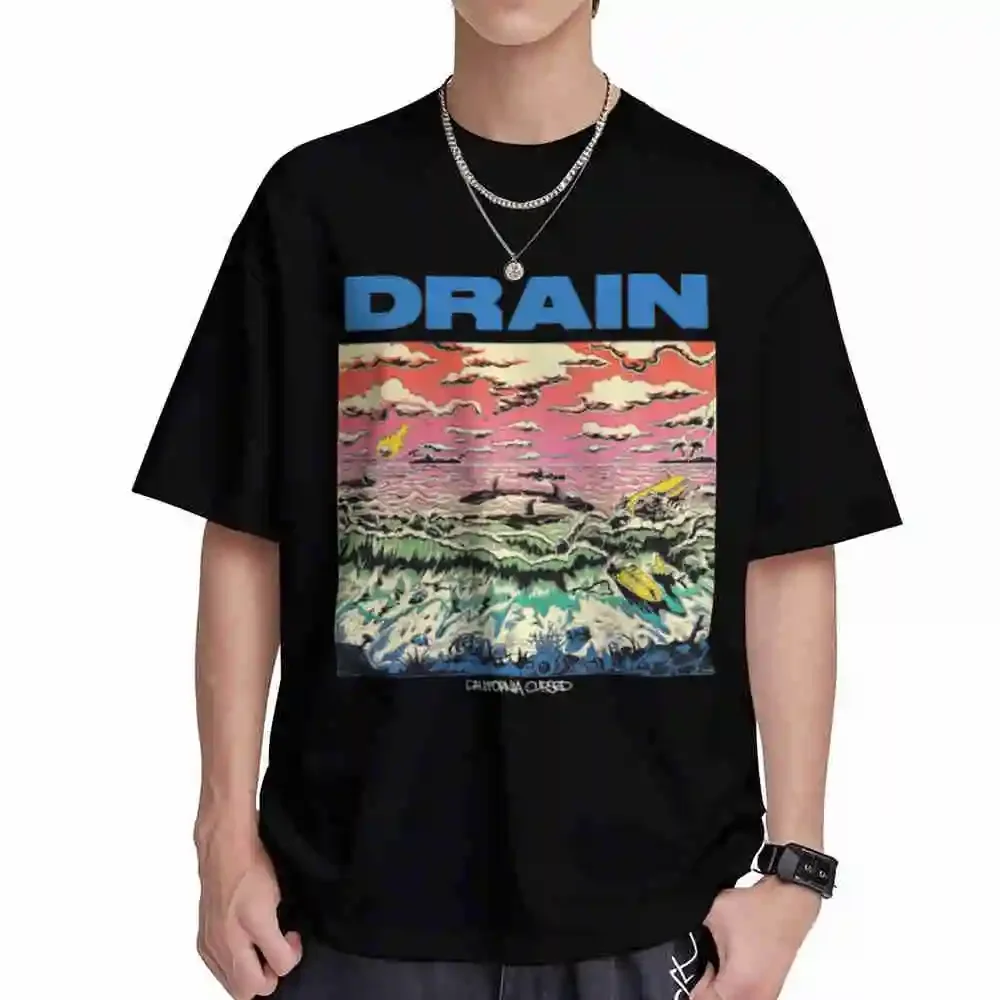 Drain Band Short Sleeve Tee 100% Cotton T-Shirt