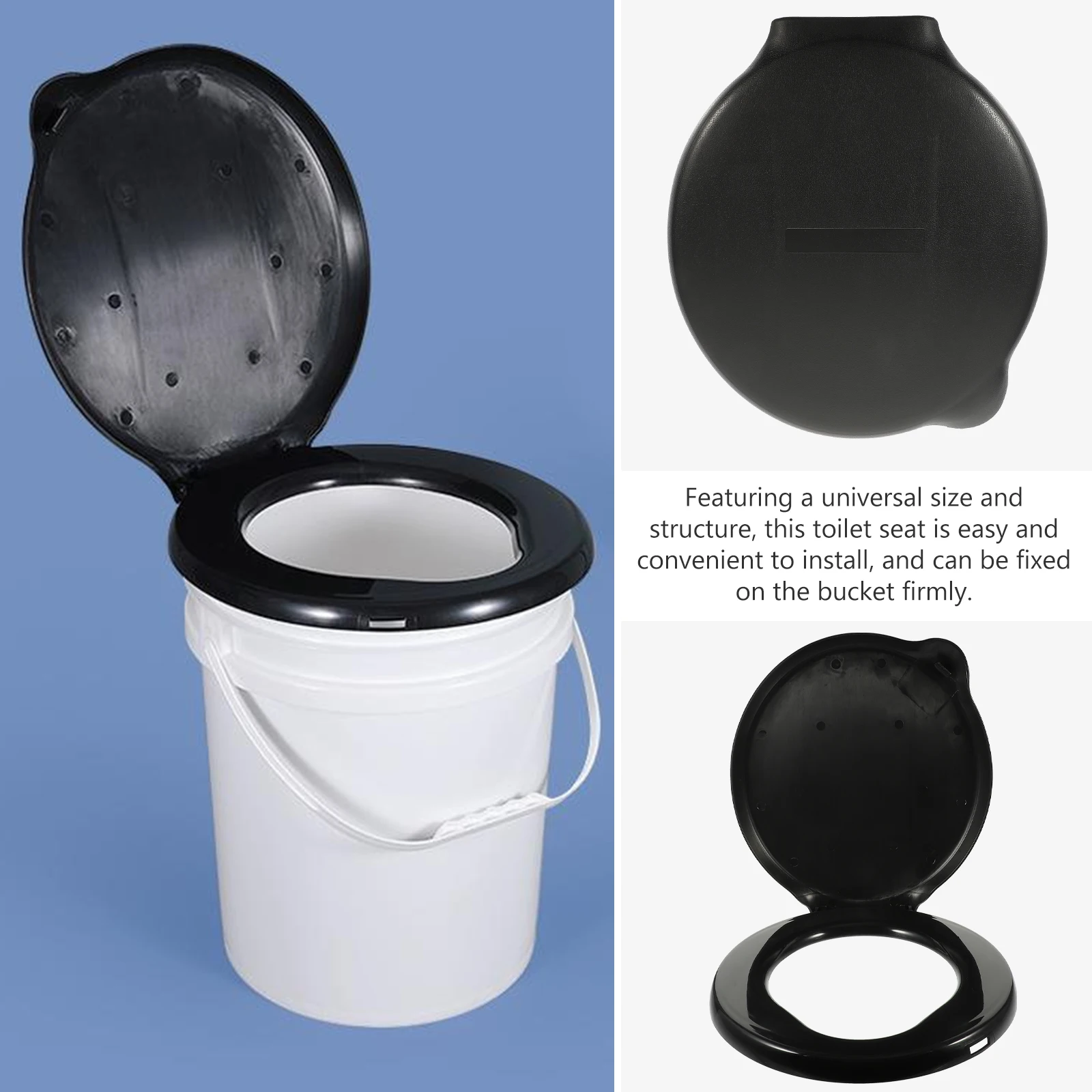 Toilet Lid Portable Seat with Cover Camping Bucket Restroom Potty Seats Toilets with Cover Seats for Outdoor Camping Toilets