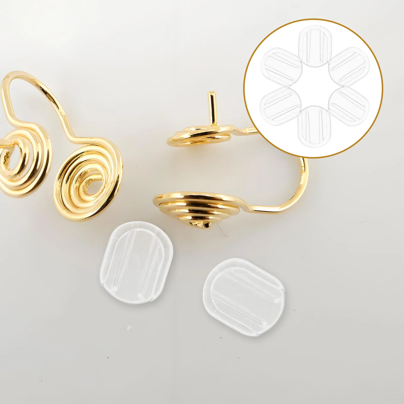 

40Pcs Earring Pads Clip on Comfortable Anti Slip Earring Cushions Transparent Ear Protection Accessories Transparent Cushion